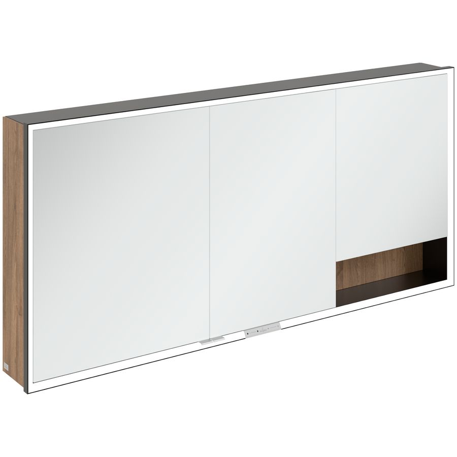 Opbouw Spiegelkast My View+ 1600x750x168mm Oak Kansas