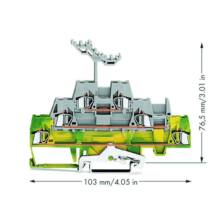 3-etageklem Afscherm-/rijg-/rijgklem 2,5mm² 280-557 VVE=40