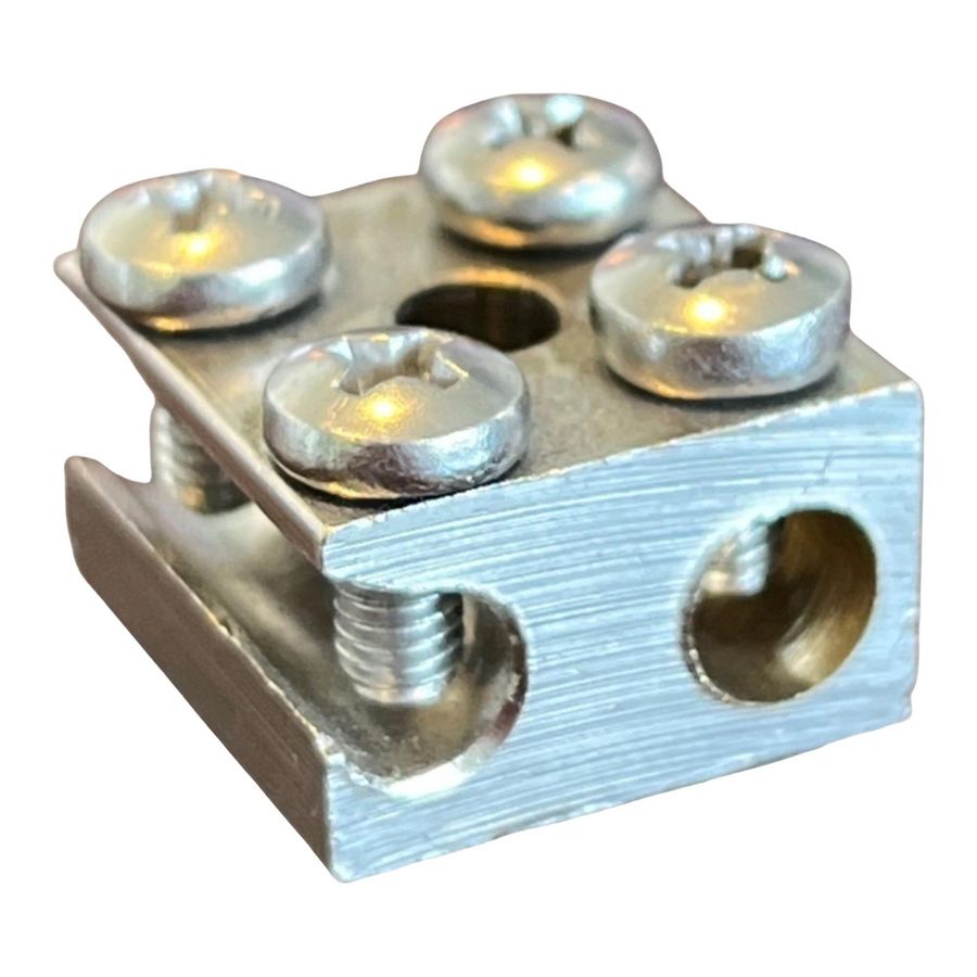 Aardblok / aardklem RVS 1x16mm² - 1x25mm² gechikt voor draadgoot VVE=100