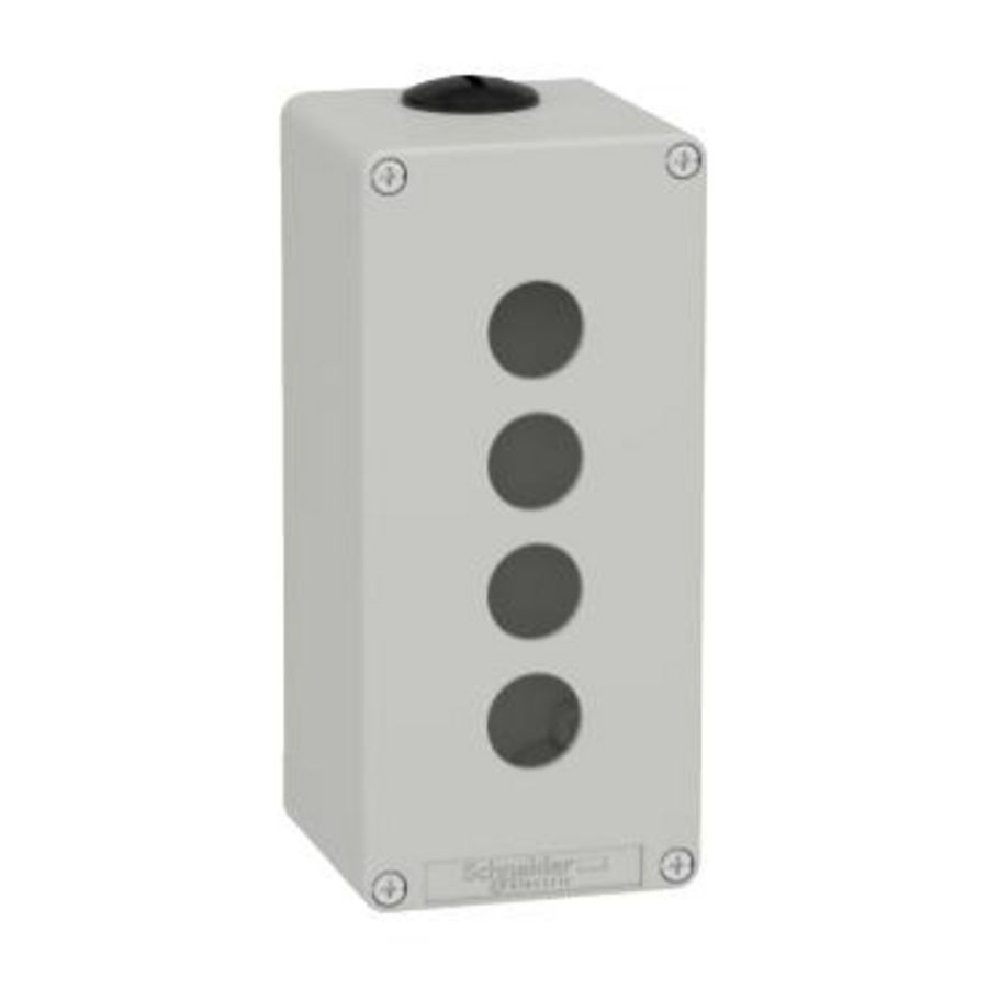 Lege behuizing Zamak Grijs RAL7035 4 uitsparingen 22mm 80