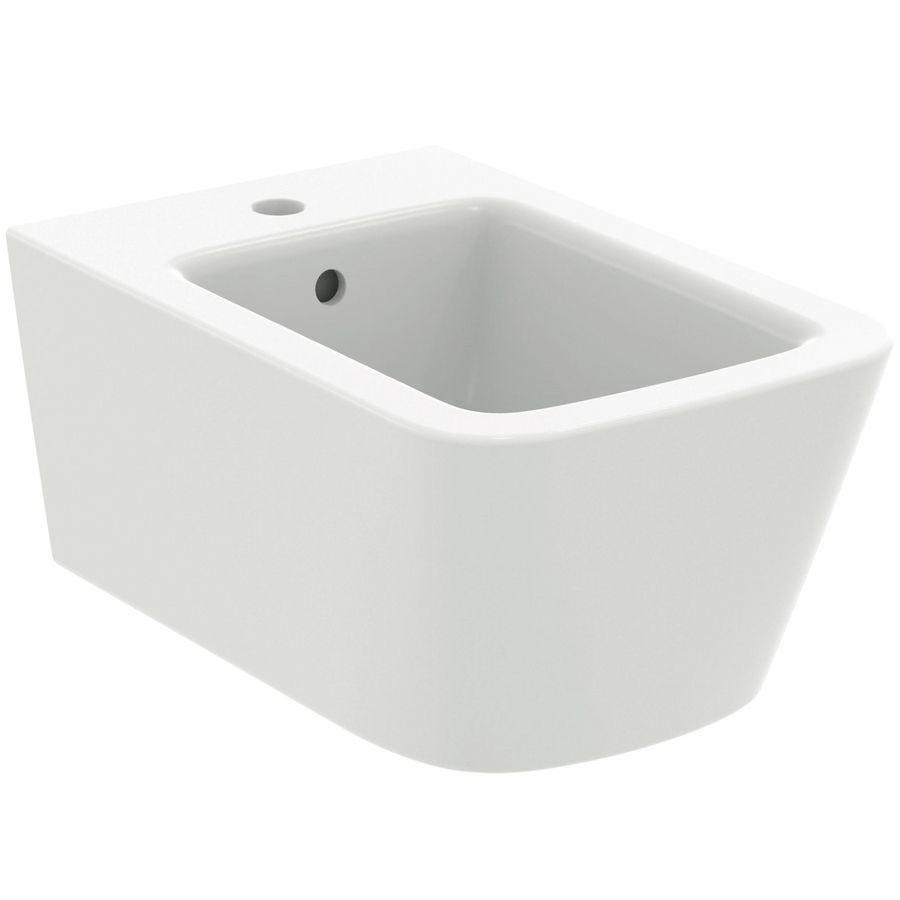 blend cube wandbidet m kraangat m overloop silk white T3687V