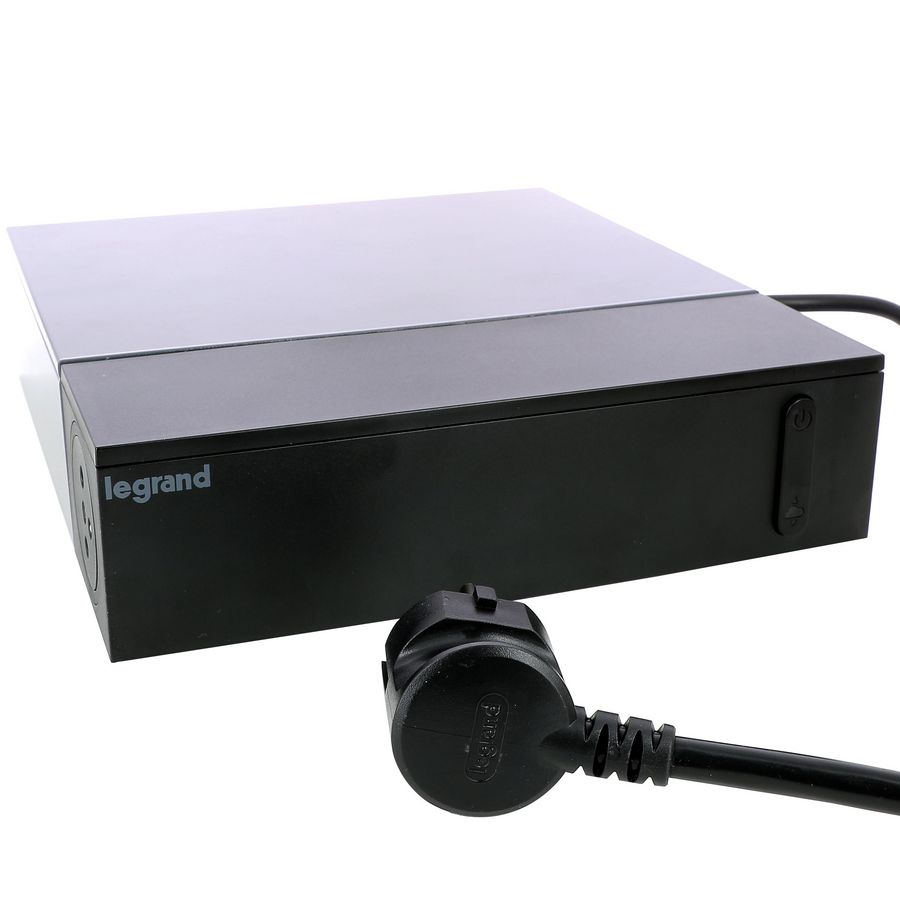 TV Corner Wandcontactdoos 4xPA + 4x2,5A 2 modulen zwart