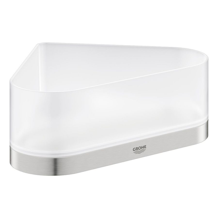 Selection korf met houder hoekmontage 41038DC0 supersteel (rvs look)
