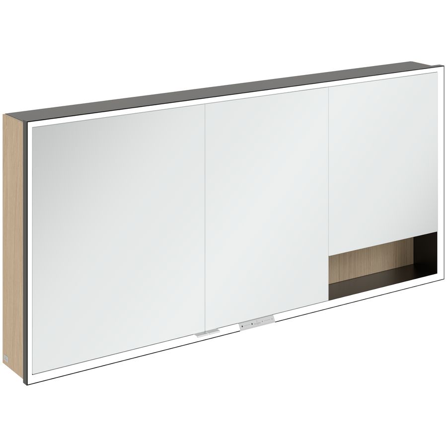 Opbouw Spiegelkast My View+ 1600x750x168mm Nordic Oak