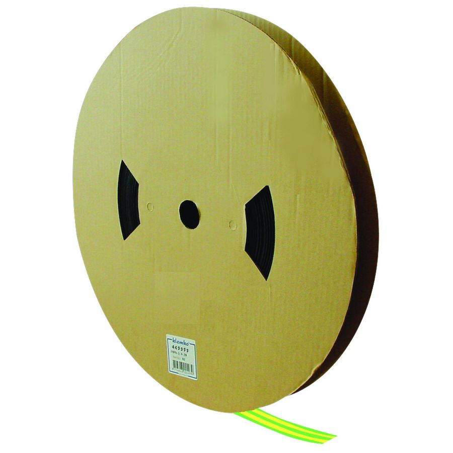 Haspel a 200m. krimpkous 2:1 D=3.2mm geel/groen