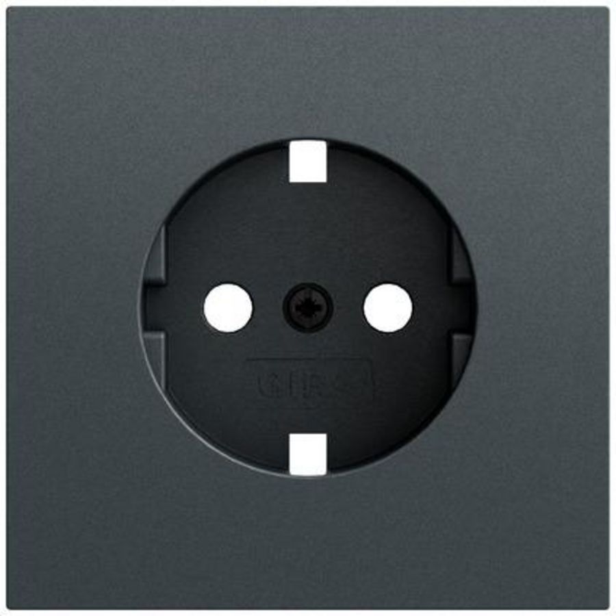 Res-onderdeel: afdekking wandcontactdoos met randaarde System 70 antracit(gel.)