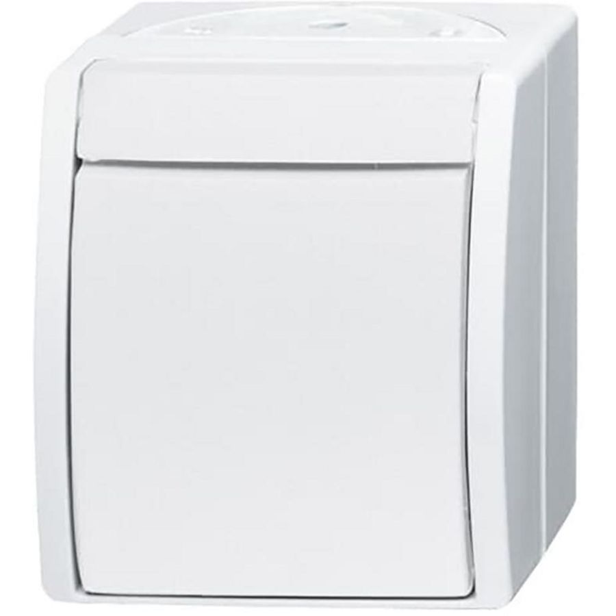 Opbouw wipschakelaar wis IP44 10AX 250V AC ocean-alpinwit (2601/6 W-54)