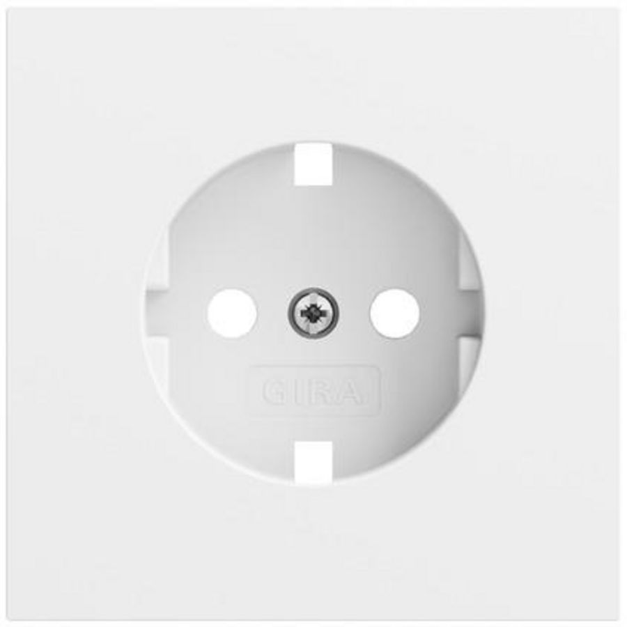 Res-onderdeel: afdekking wandcontactdoos met randaarde System 70 zuiver wit m(gel.)