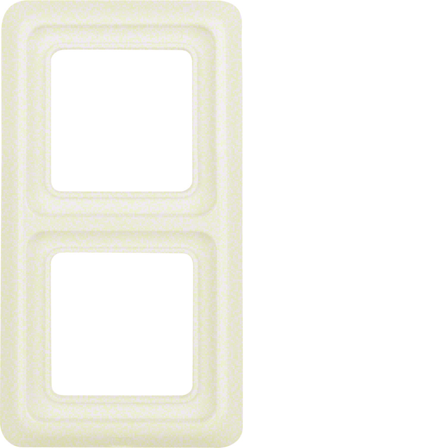 Afdekraam IP44 2-v wit glanzend