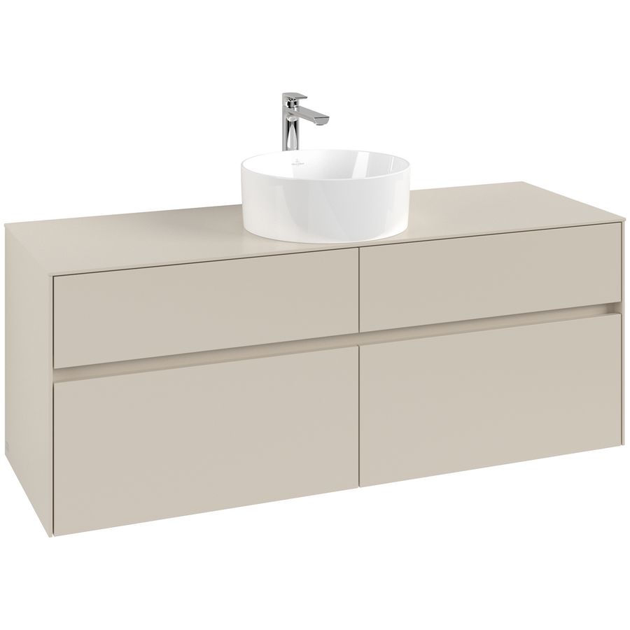 Wastafelonderkast Collaro 1400x548x500mm Cashmere Grey C04500VN