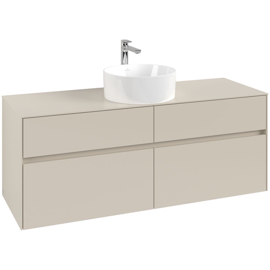 Wastafelonderkast Collaro 1400x548x500mm Cashmere Grey C045B0VN