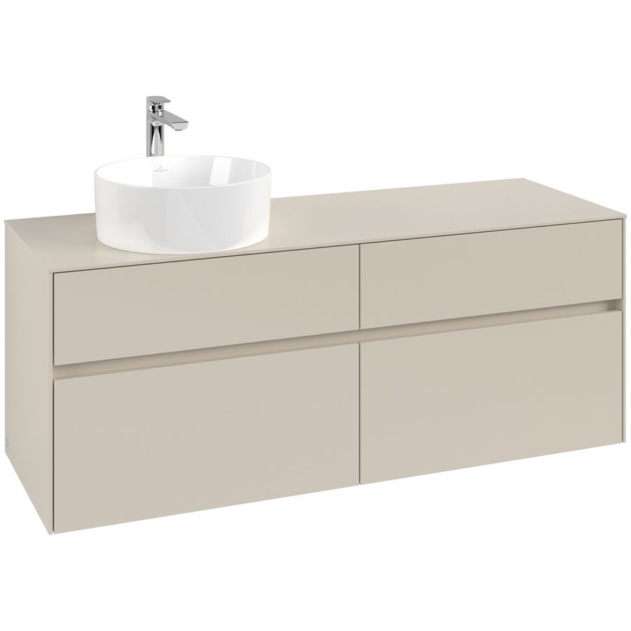 Wastafelonderkast Collaro 1400x548x500mm Cashmere Grey C04600VN