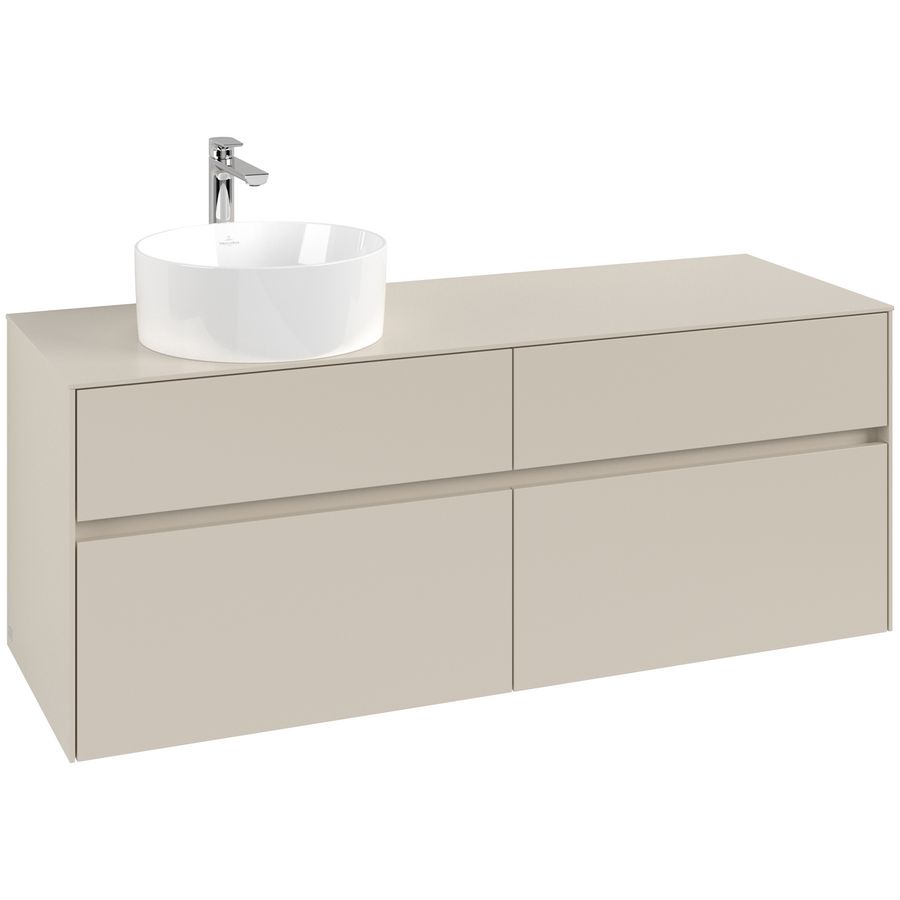 Wastafelonderkast Collaro 1400x548x500mm Cashmere Grey C046B0VN