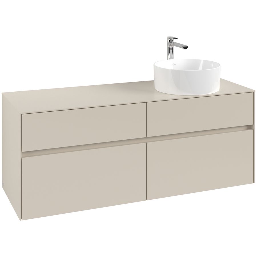 Wastafelonderkast Collaro 1400x548x500mm Cashmere Grey C047B0VN