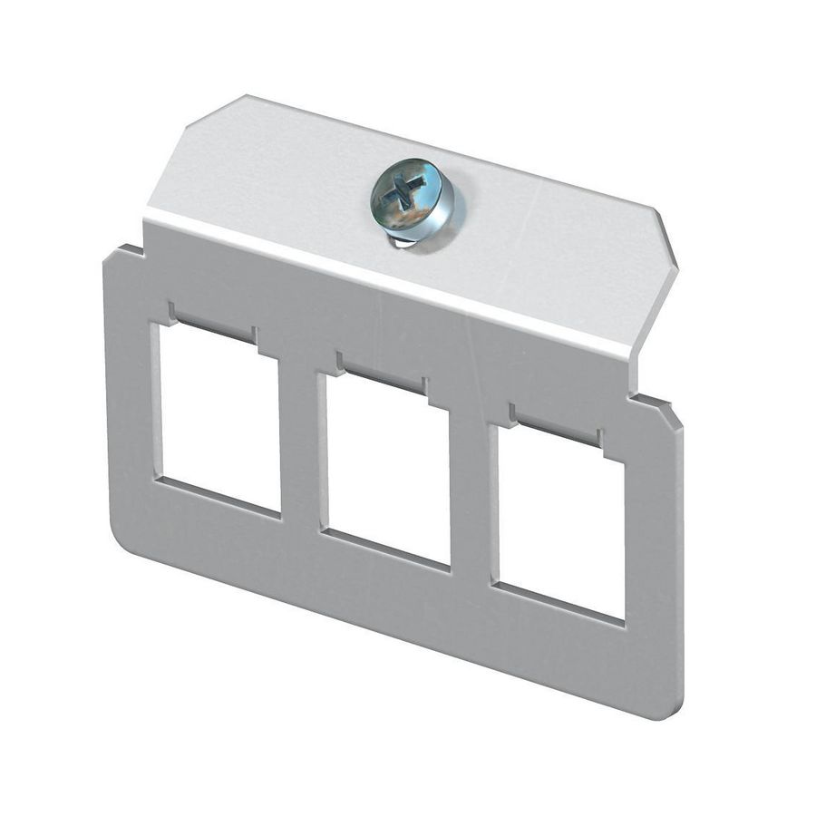 Dragerplaat 3 x gatenpatroon type F rvs A2 1.4301