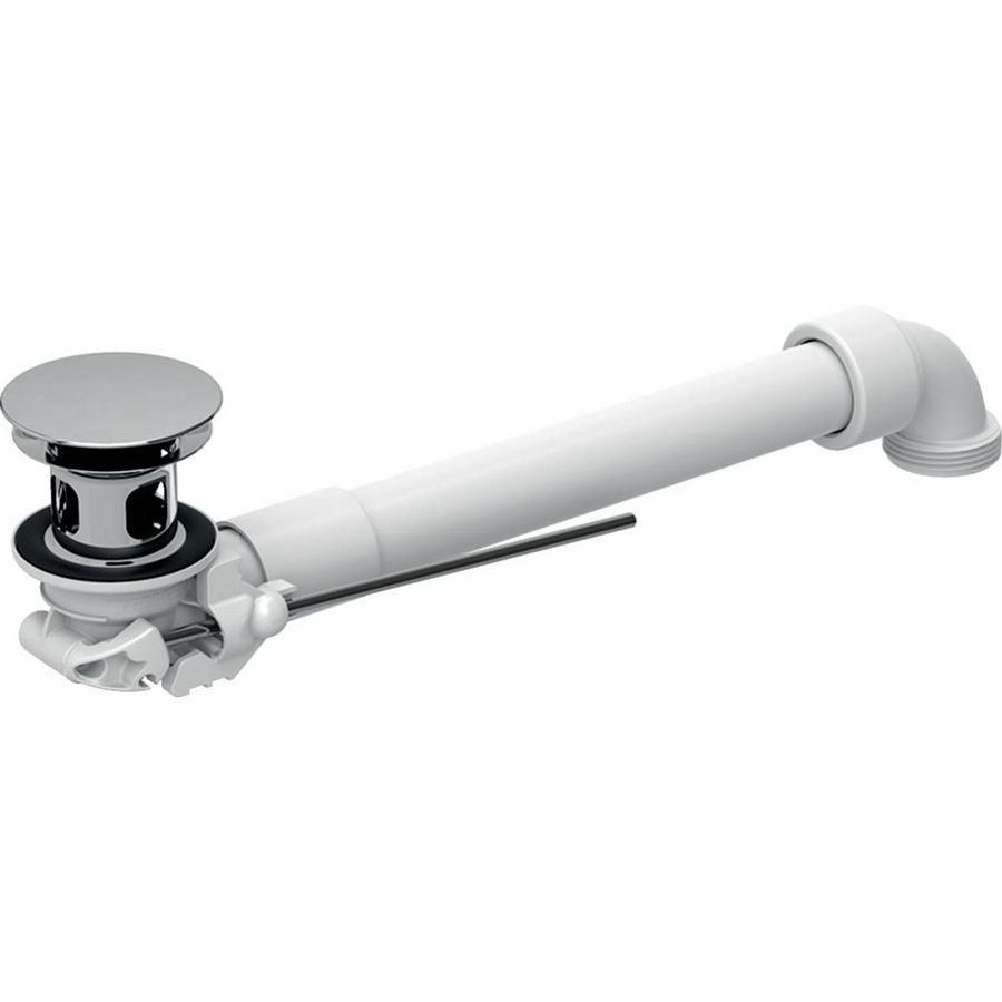 wastafelafvoer, afvoerplug, hendelbediening G=1 1/4" gl-chr
