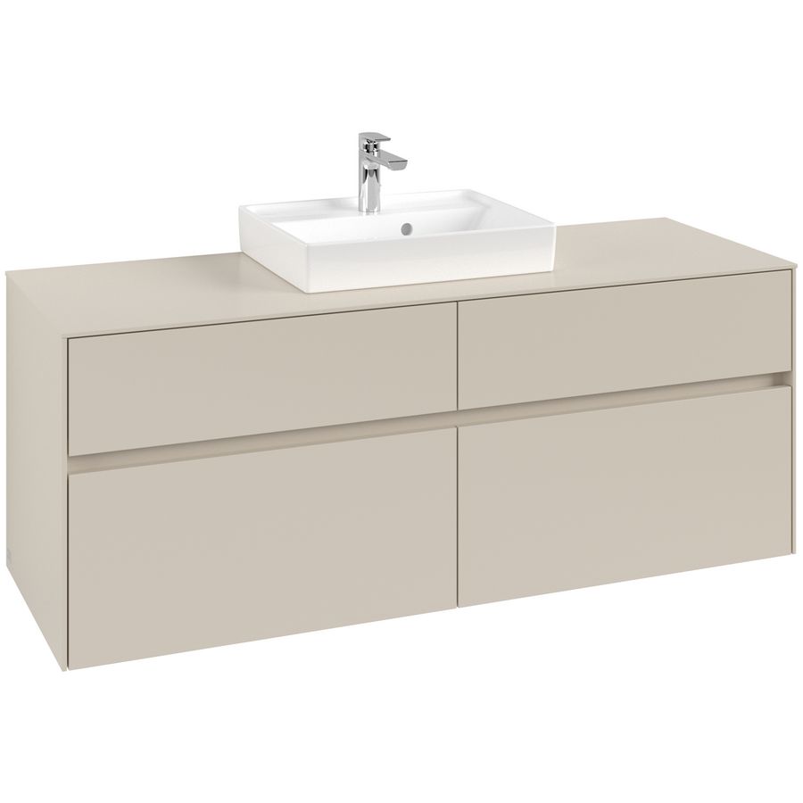 Wastafelonderkast Collaro 1400x548x500mm Cashmere Grey C07300VN