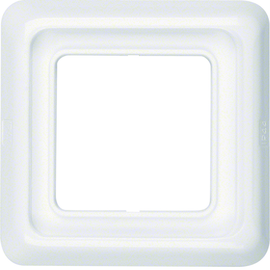 Afdekraam IP44 1-v polarwit glanzend