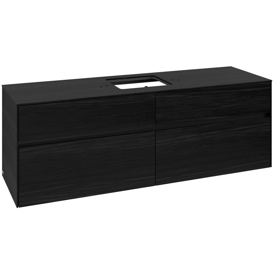 Wastafelonderkast Collaro 1600x548x500mm Black Oak C13400AB