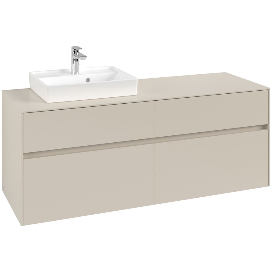 Wastafelonderkast Collaro 1400x548x500mm Cashmere Grey C074B0VN
