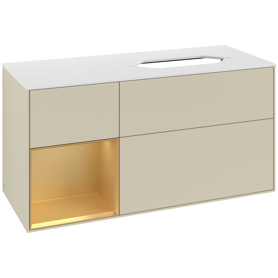 Wastafelonderkast Finion 1200x603x501mm S.Grey Matt Lacquer F681HFHJ