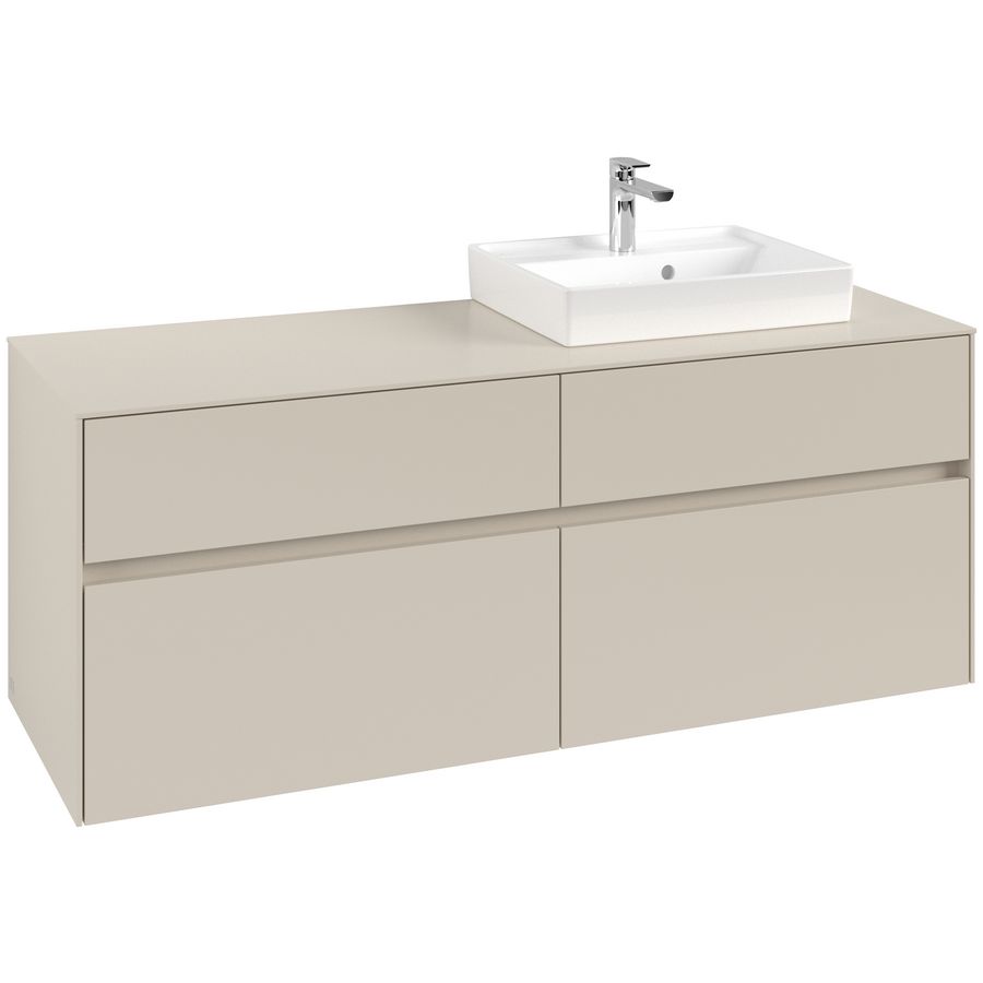 Wastafelonderkast Collaro 1400x548x500mm Cashmere Grey C075B0VN