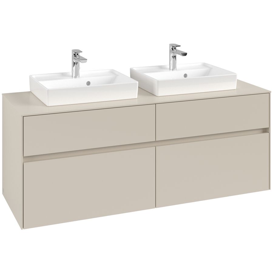 Wastafelonderkast Collaro 1400x548x500mm Cashmere Grey C07600VN