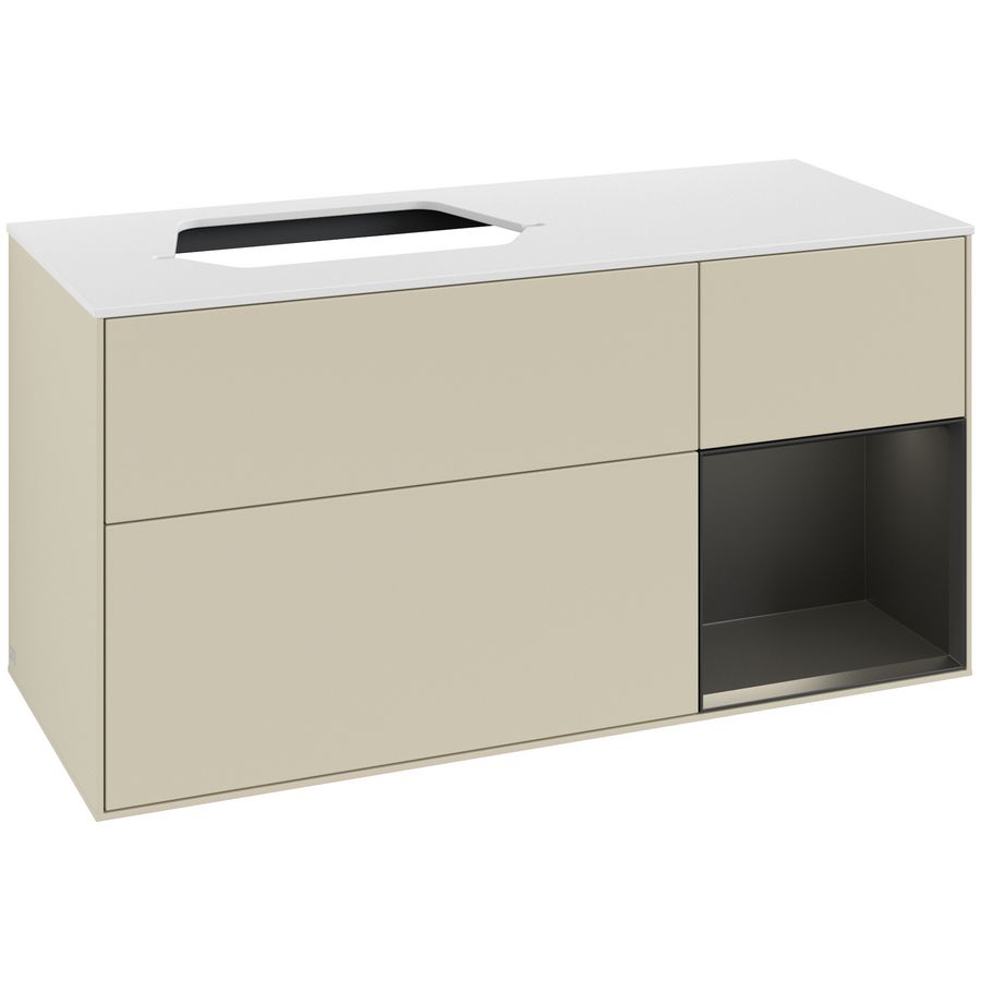 Wastafelonderkast Finion 1200x603x501mm S.Grey Matt Lacquer G401PDHJ