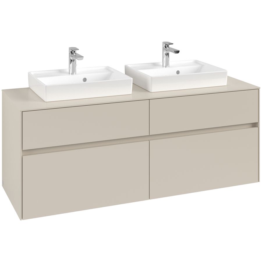 Wastafelonderkast Collaro 1400x548x500mm Cashmere Grey C076B0VN
