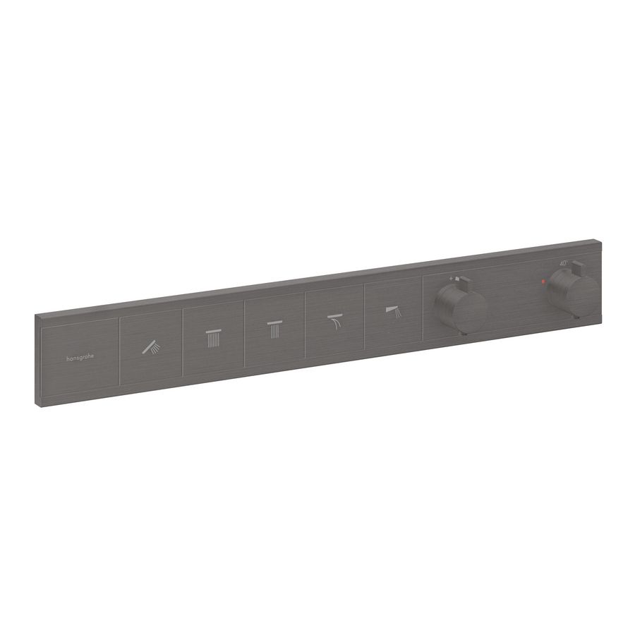 RainSelect thermostaat inbouw voor 5 functies Brushed Black Chrome