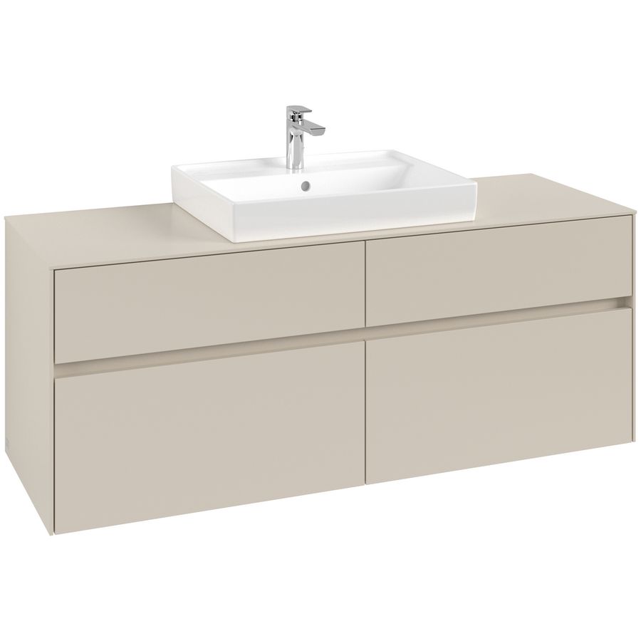 Wastafelonderkast Collaro 1400x548x500mm Cashmere Grey C08400VN