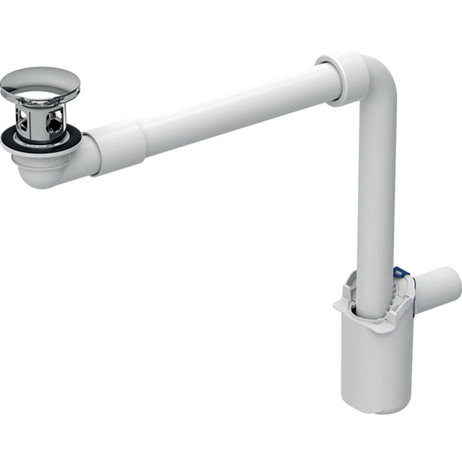 wastafelafvoer, push open Ø32mm, gl-chroom