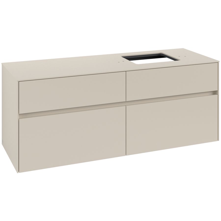 Wastafelonderkast Collaro 1400x548x500mm Cashmere Grey C133B0VN