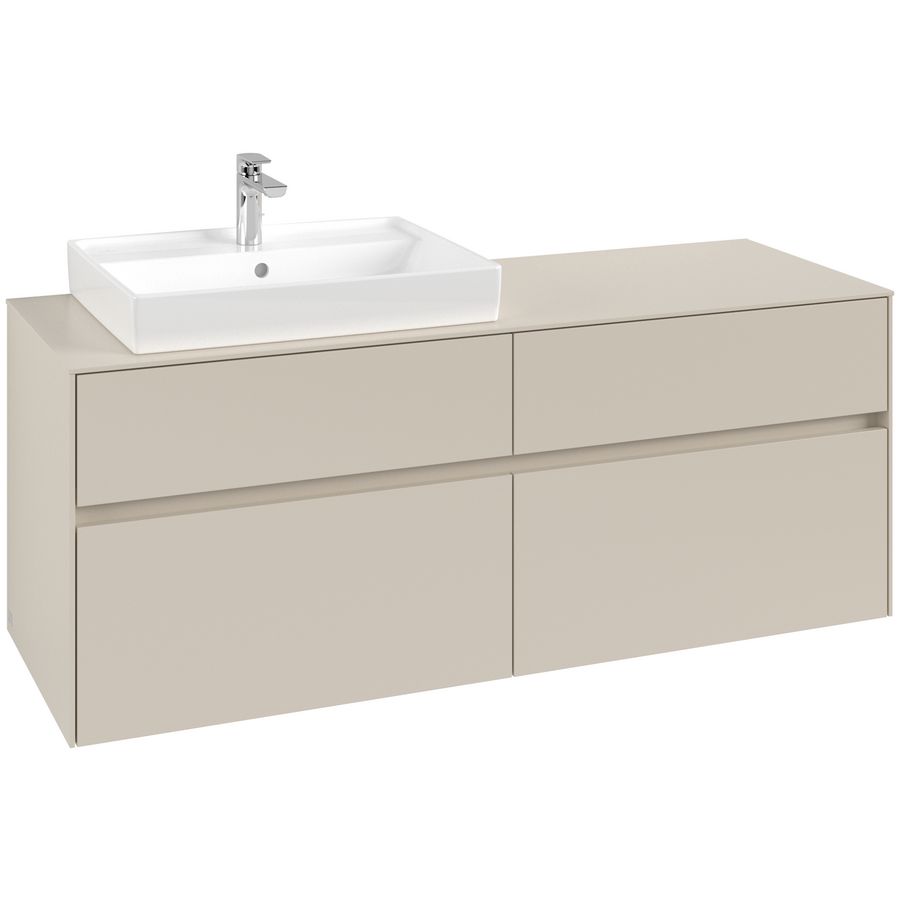 Wastafelonderkast Collaro 1400x548x500mm Cashmere Grey C08500VN