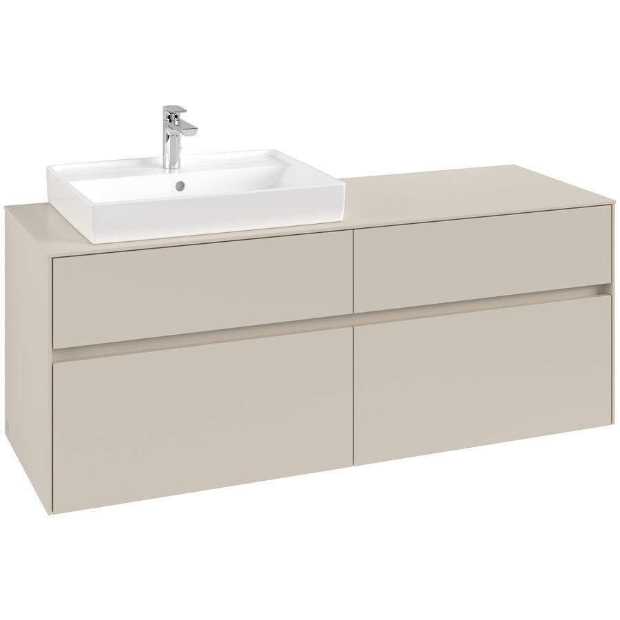 Wastafelonderkast Collaro 1400x548x500mm Cashmere Grey C085B0VN