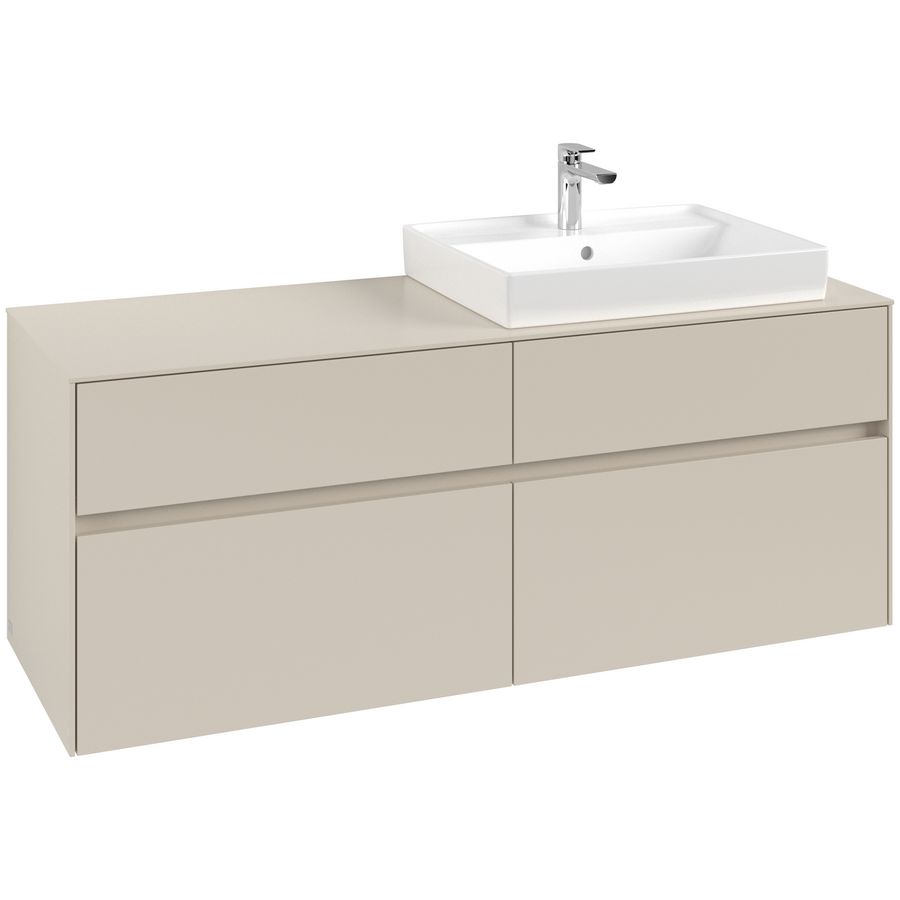 Wastafelonderkast Collaro 1400x548x500mm Cashmere Grey C086B0VN