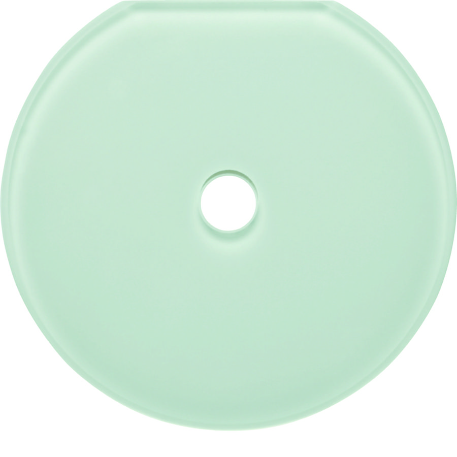 Afdekraam 1-v eindstuk voor draaischak. Serie Glas polarwit