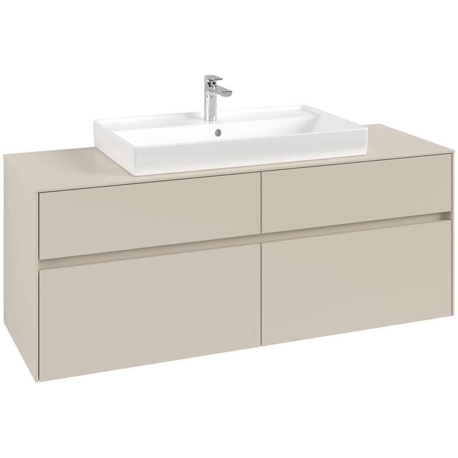 Wastafelonderkast Collaro 1400x548x500mm Cashmere Grey C088B0VN