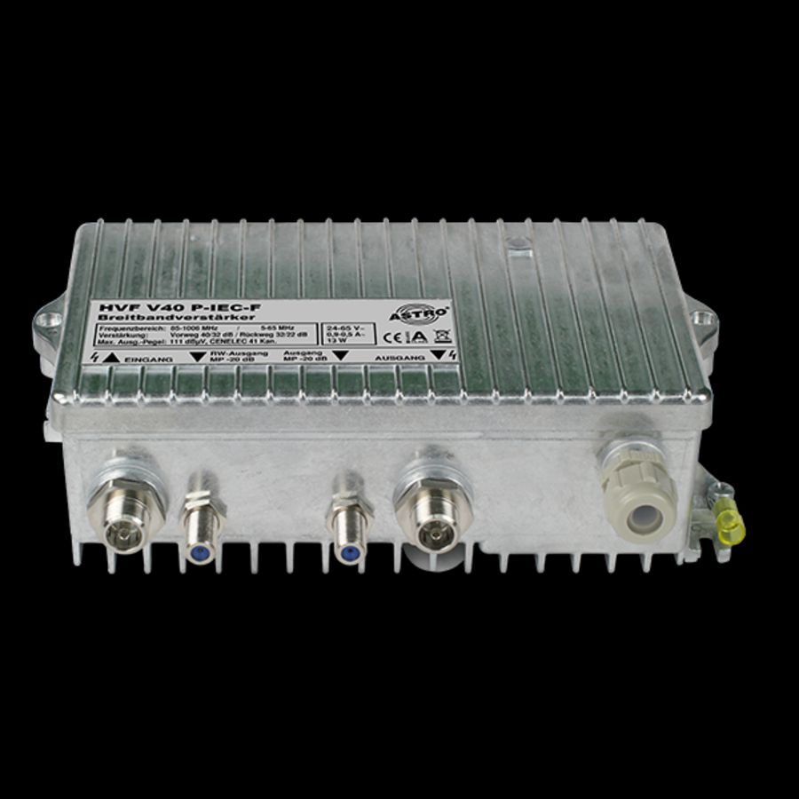 Breedbandversterker telev.85-1006MHz 40/32dB 5-65MHz 32/22dB