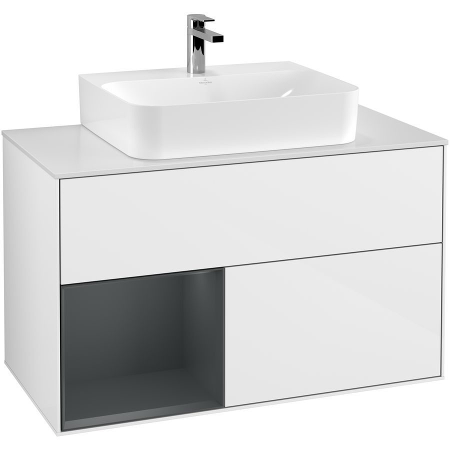 Wastafelonderkast Finion 1000x603x501mm G.White.L F111HGGF
