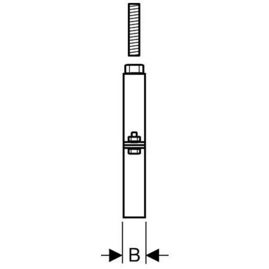 Pluvia beugel met elektrolasband 250mm