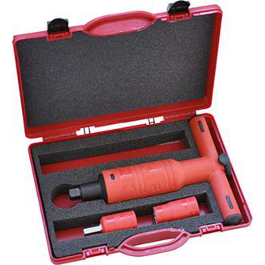 Momentsleutelset T-greep dop 3/8" VDE 1000V