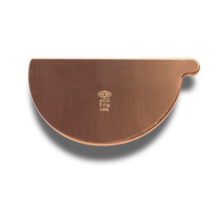 Koperen HWA kopschot zonder kraal links tbv mastgoot M400