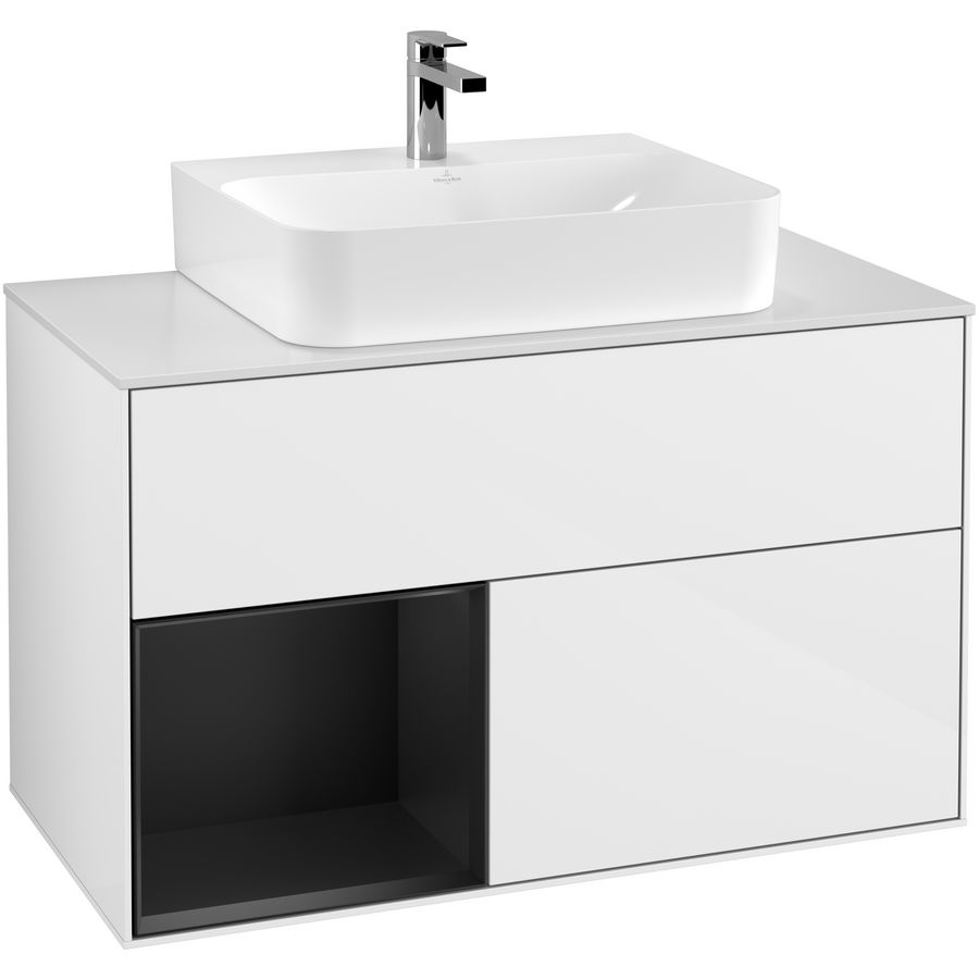 Wastafelonderkast Finion 1000x603x501mm G.White.L F111PDGF