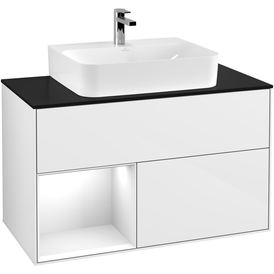 Wastafelonderkast Finion 1000x603x501mm G.White.L F112GFGF