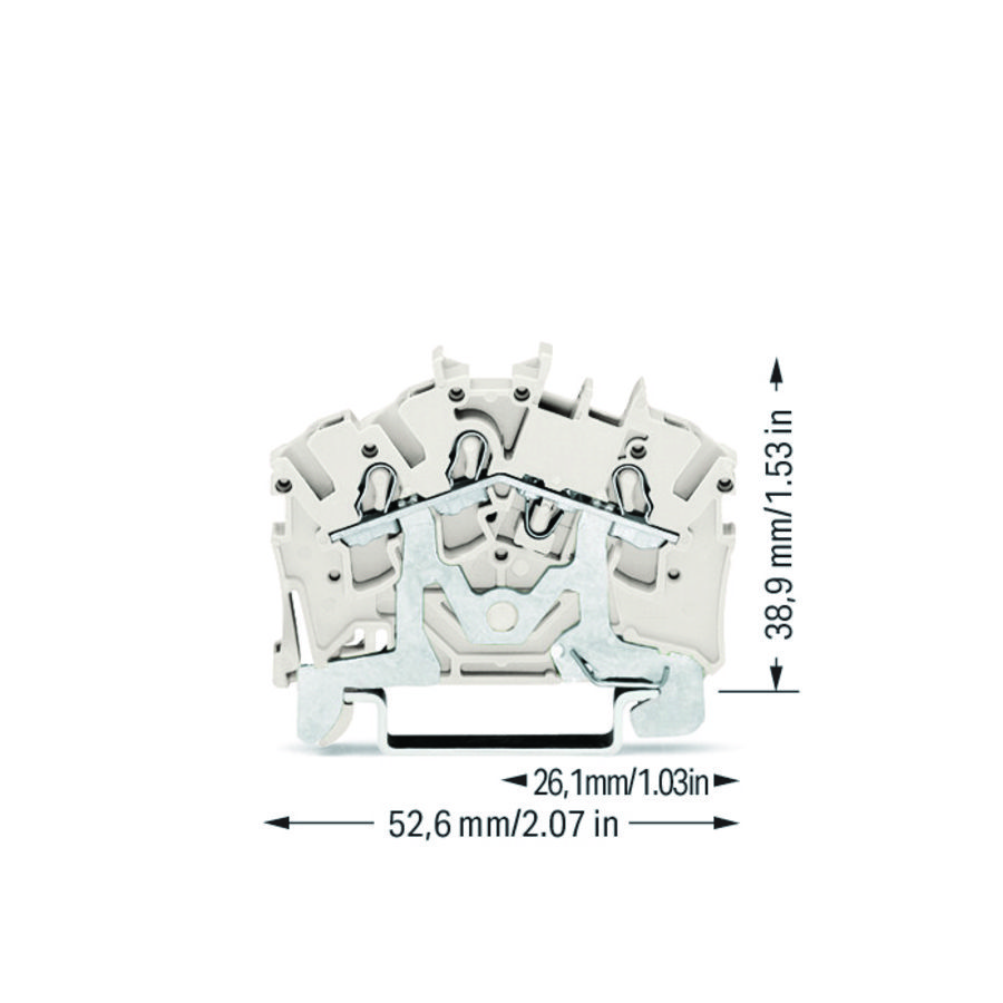 3-draad afschermklem 2,5mm² mark.zijkant/midden 6308 VVE=100