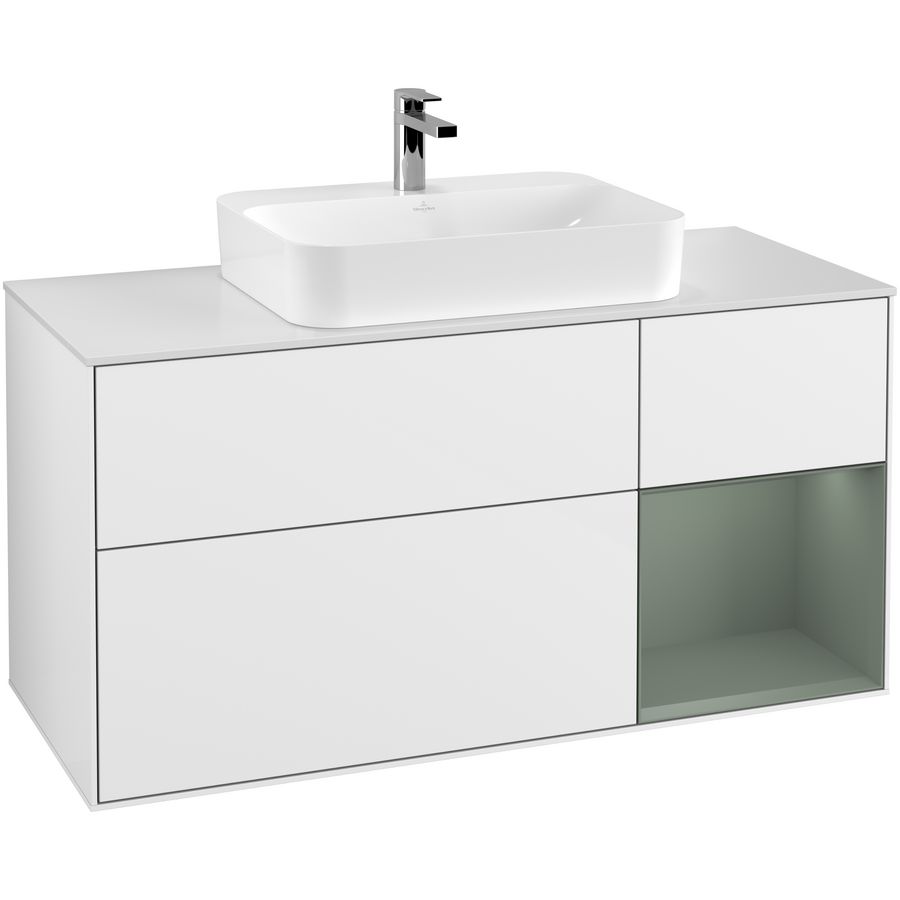 Wastafelonderkast Finion 1200x603x501mm G.White.L G421GMGF