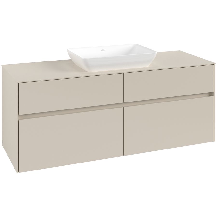 Wastafelonderkast Collaro 1400x548x500mm Cashmere Grey C116B0VN
