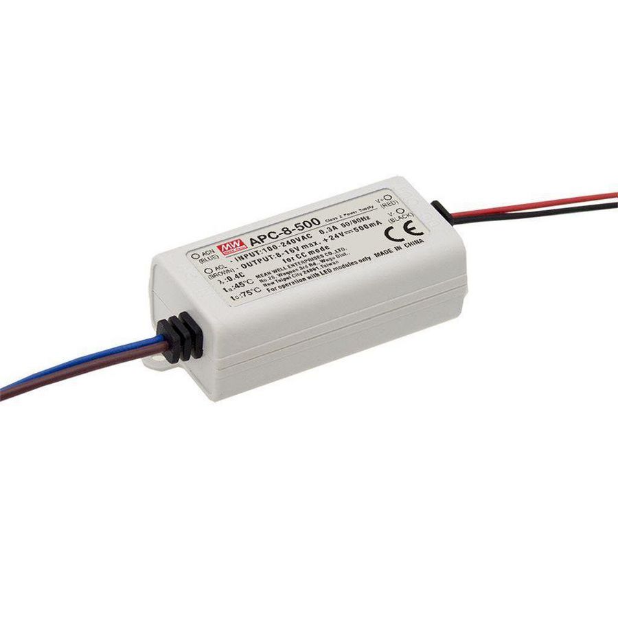 AC-DC enkele output LED driver PSU CC 8W 350mA