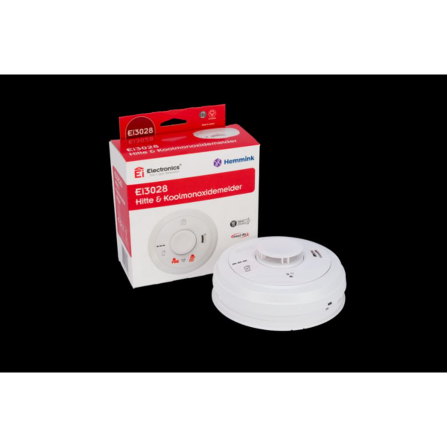 Multi-sensormelder CO-hitte EI3028 10jr lith back, AudioLINK